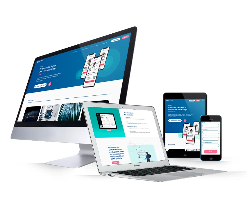 El microsite adaptado a ordenador, portátil, tablet y móvil.